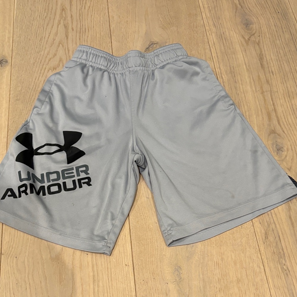 Under armor boys light grey joggers